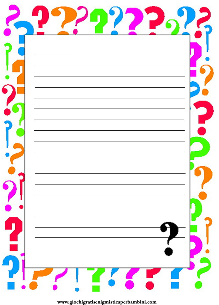 carta da lettere con punti di domanda interrogativi intorno