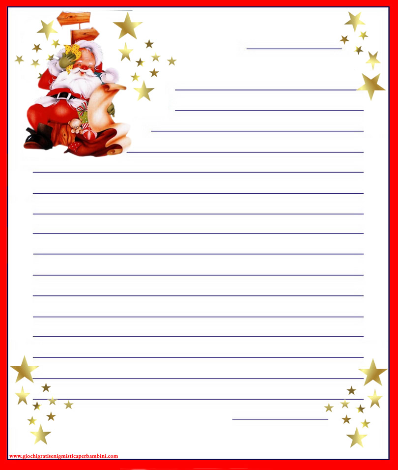 Carta Per Lettera A Babbo Natale