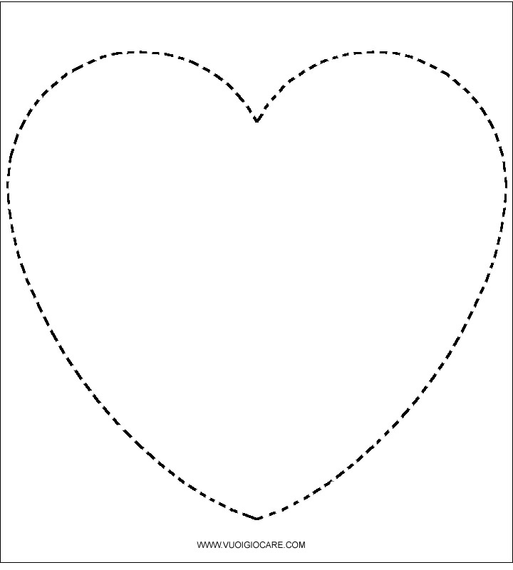 scheda di pregrafismo con immagine a forma di cuore