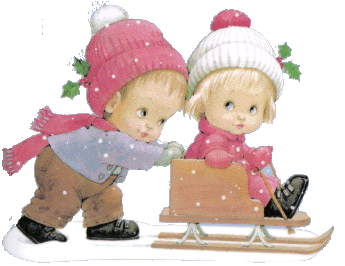 bambini sulla neve