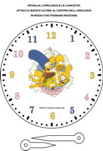 orologio per imparare a leggere l'ora con i simpson
